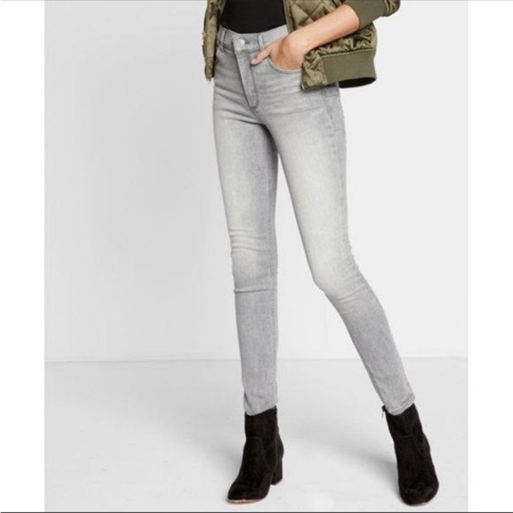 Express Gray High Rise Jeans/Leggings